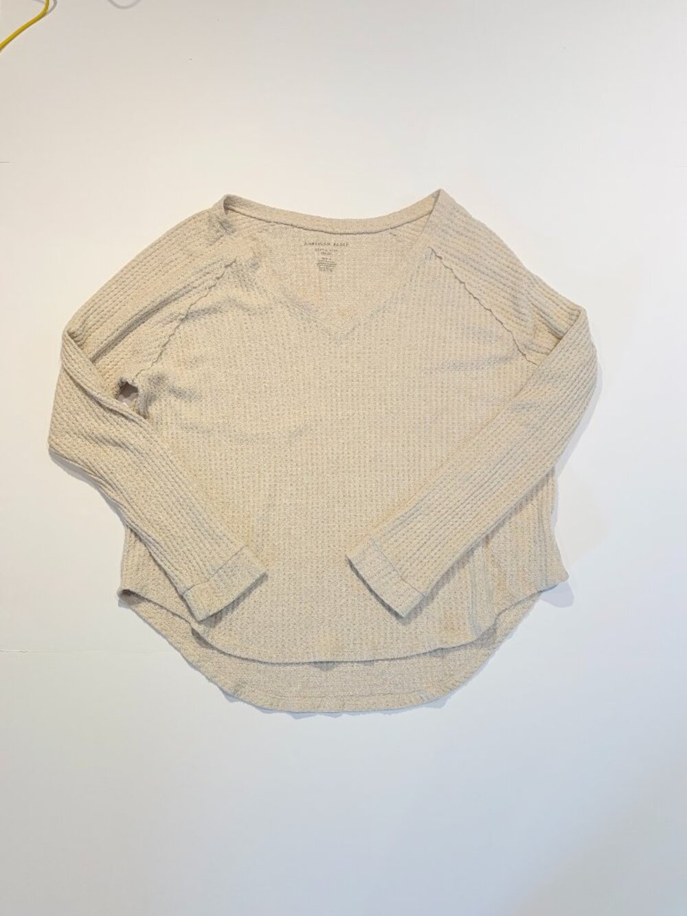 American Eagle Soft & Sexy Plush Waffle Knit Top